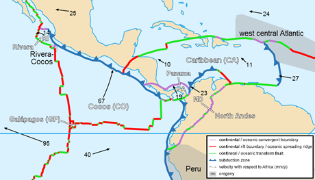 Caribbean plate tectonics